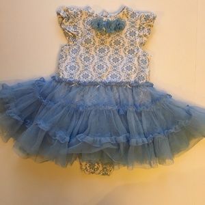 Little Me adorable onesie tulle dress. EUC.